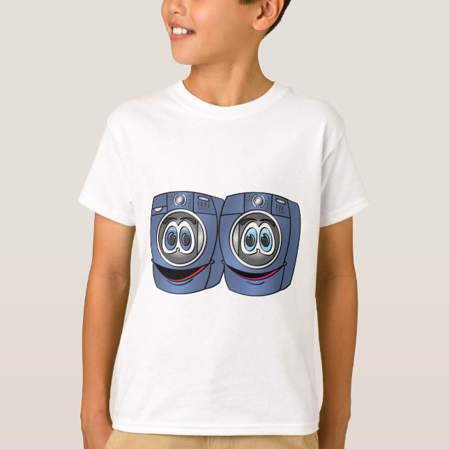 T-shirt Carton de séchoir à lave-linge bleu avant (Devant)