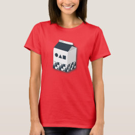 T-shirt carton féminin Carré du triangle du cercle