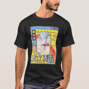 T-shirt Carton Lait Arc-En-Ciel Japon Style 80S Otaku Anim