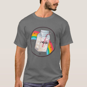 T-shirt Carton Lait Arc-En-Ciel Japon Style Otaku 80S Vapo