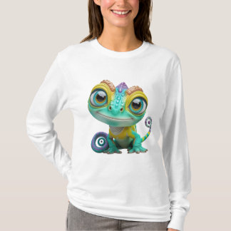 T-shirt Carton mignon Chameleon Aux Grands Yeux | Li color