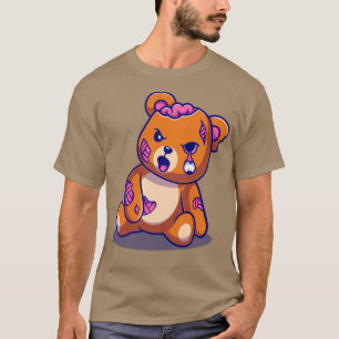 T-shirt Carton Zombie à l'ours mignon