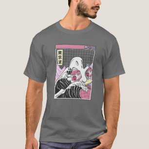 T-shirt Cartons de lait de fraise de surf Anime Kawaii