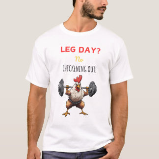 T-shirt Cartony chicicking out - leg day tardiken