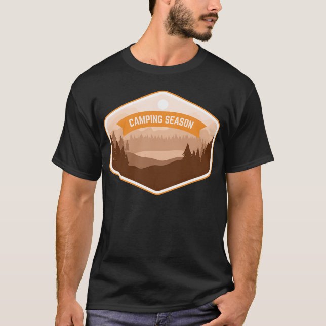 T-shirt CARTOON CAMPING SEASON funny (Devant)