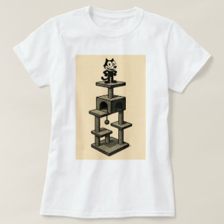 T-shirt Cartoon Chat Aime Son Arbre