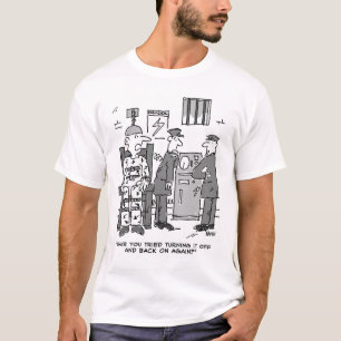 T-shirt Cartoon de chaise électrique défectueuse - Drôle