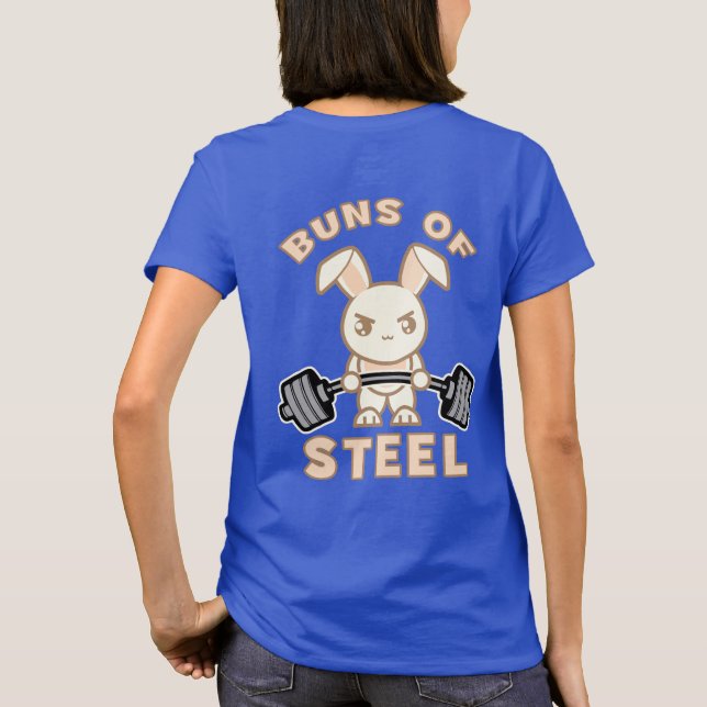 T-shirt Cartoon De Lapin D'Entraînement - Buns D'Acier - G (Dos)