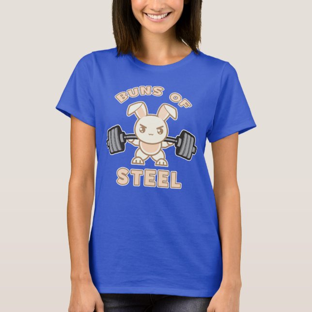 T-shirt Cartoon De Lapin D'Entraînement - Buns D'Acier - G (Devant)