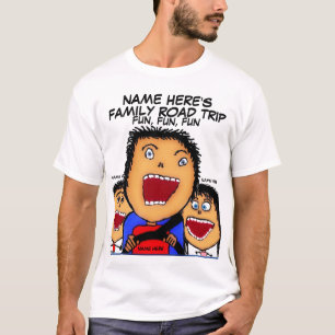 T-shirt Cartoon de voyage en famille