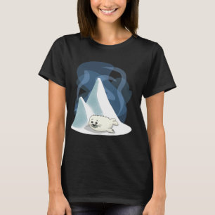 T-shirt Cartoon doux Seal de harpe bébé et ours polaire am
