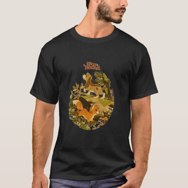 T-shirt Cartoon fox et hound mignon merch Classic (Devant)