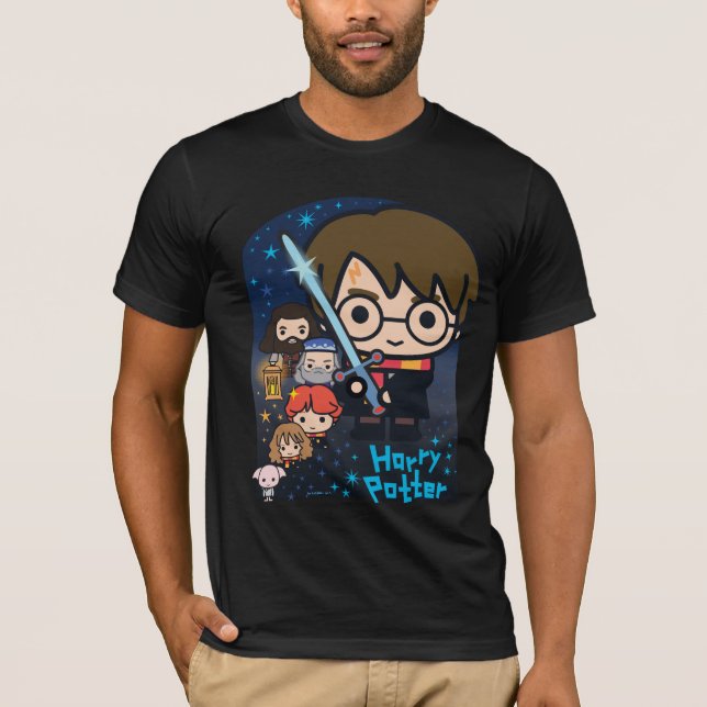 T-shirt Cartoon Harry Potter Chamber of Secrets Graphic (Devant)