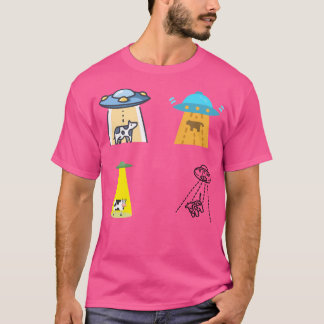 T-shirt Cartoon Objet Volant Non Identifié Abandon D'Une V