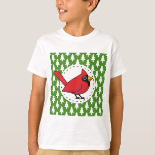 T-shirt Cartoon Red Cardinal