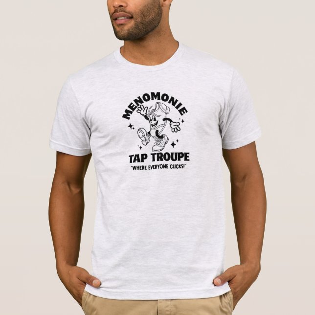 T-shirt Cartoon Tap Troupe All Black Font (Devant)