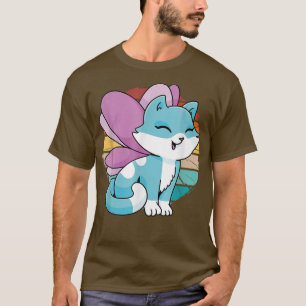 T-shirt Cartoon vintage de chat avec ailes de fée Magique 