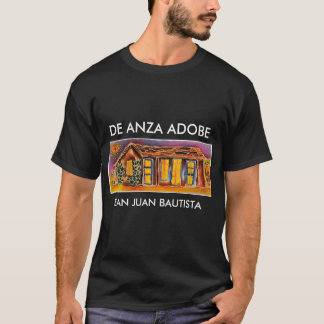T-SHIRT CASA DE ANZA ADOBE, SAN JUAN BAUTISTA, CALIFORNIE