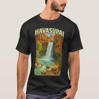 T-shirt Cascade de la gorge de Havasupai avec bassin roche