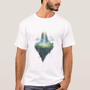 T-shirt Cascade de l'Île Flottante – Paysage Céleste Surré