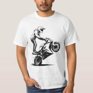 T-shirt Cascade de moto de sport