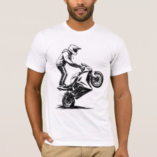 T-shirt Cascade de moto de sport