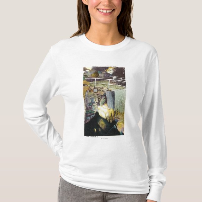T-shirt Cascade d'or et vue naturelle de pont (Devant)