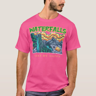 T-shirt Cascades Me Rendre Heureux Tente Camping Cascades