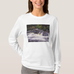 T-shirt Cascades, route de Kancamagus, blanc