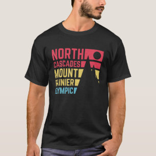 T-shirt Cascades vintages du Nord Mont Rainier