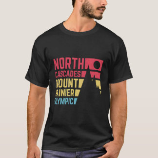 T-shirt Cascades vintages du Nord Mont Rainier