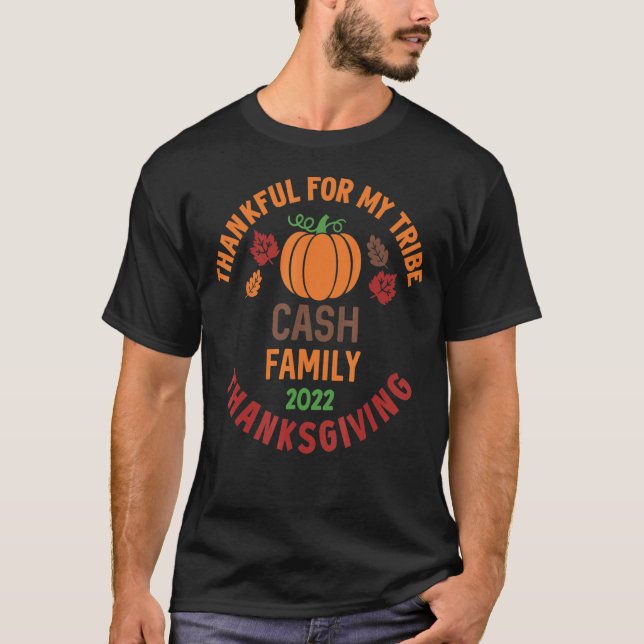T-shirt CASH Famille Thanksgiving 2022 Merci Pour Mon Voya (Devant)