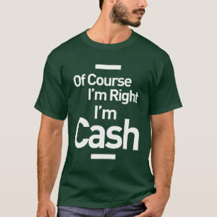 T-shirt Cash Nom personnalisé Cadeau Anniversaire