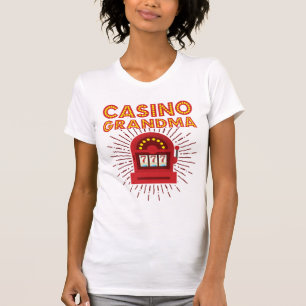 T-shirt Casino Grand-mère Machine à fente Jeu Grand-mère