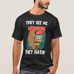 T-shirt Casino Machine de jeu Hall de jeu Free Spings 1