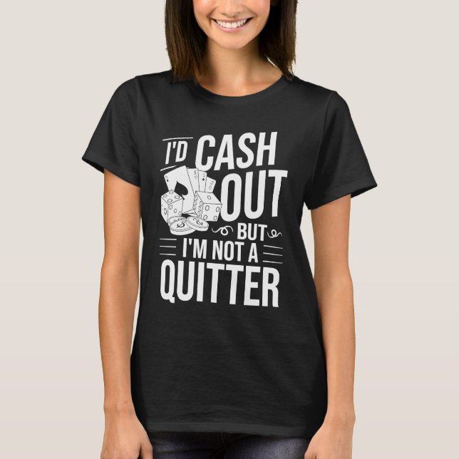 T-shirt Casino Slot Machine Game Chips Cards Player (Devant)
