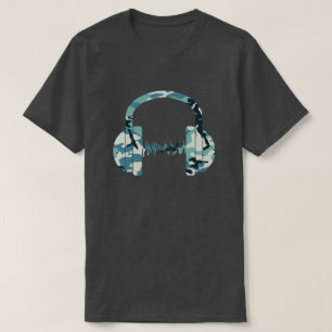 T-shirt Casque à motif camouflage d'hiver