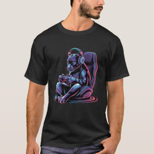 T-shirt Casque Black Panther Manette de jeu vidéo Bla