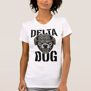 T-shirt Casque Bulldog Delta Dog Design de gravure vintage