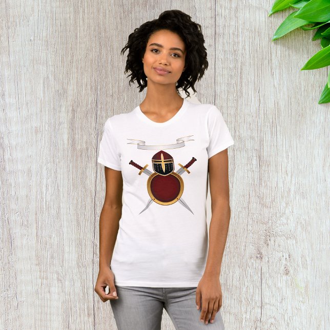 T-shirt Casque Chevalier Médiéval Crest Bouclier des épées (Créateur téléchargé)
