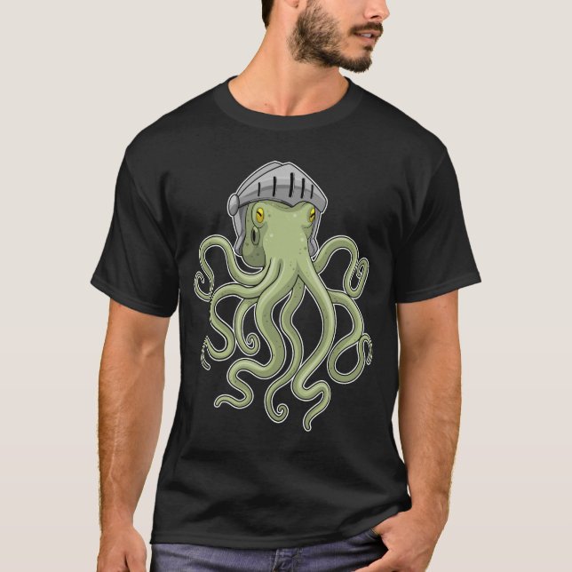 T-shirt Casque Chevalier Octopus (Devant)