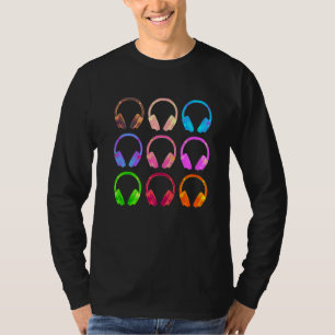 T-shirt Casque Collage Disque Jockey & Musique