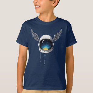 T-shirt Casque d'astronaute avec ailes - Art spatial cosmi