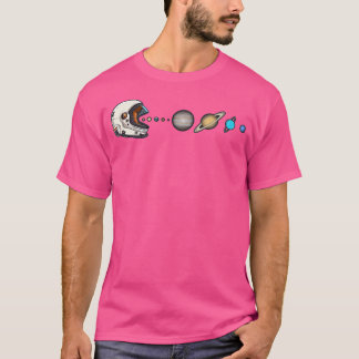 T-shirt Casque d'astronaute Mange Système Solaire Planètes