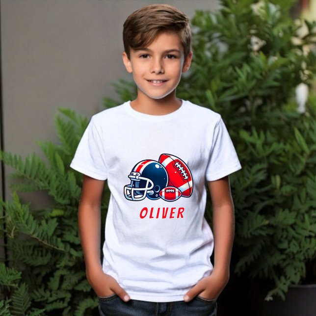 T-shirt Casque de balle de football Caricature Birthday Bo (Créateur téléchargé)