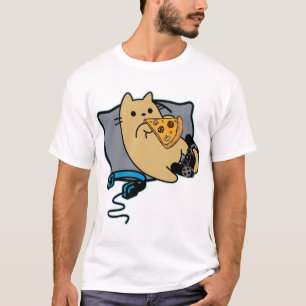 T-shirt Casque de chat de la pizza et de la pizza
