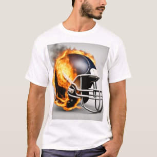 T-shirt Casque De Football Américain Sur Conception De Coo