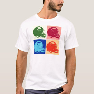 T-shirt Casque de Football Art Pop Quatre Couleurs