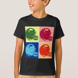 T-shirt Casque de Football Art Pop Quatre Couleurs