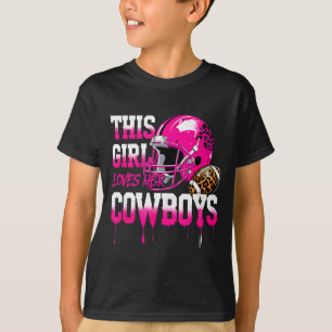 T-shirt Casque de football léopard rose cette fille aime s